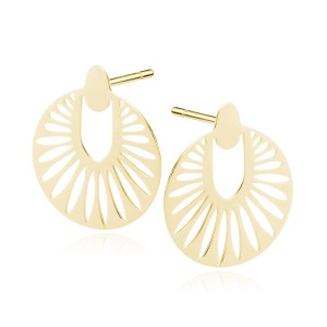 Cercei argint placati cu aur galben Cleopatra DiAmanti Z2050EG-DIA (Argint 925‰ 1,2 g.)